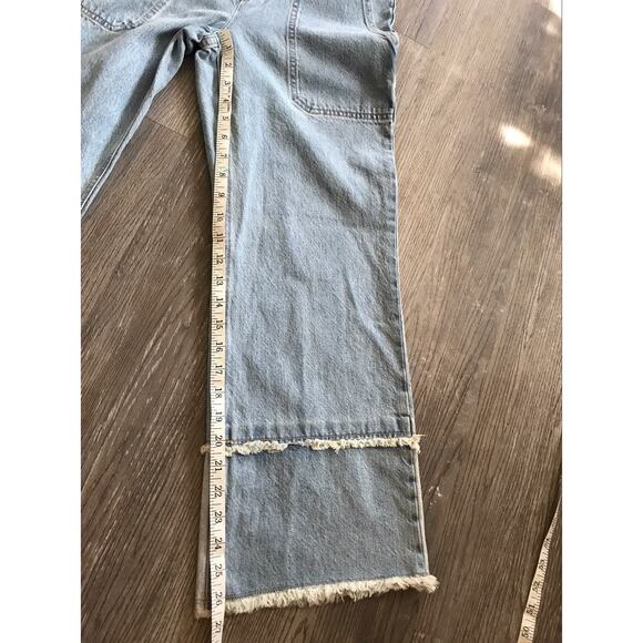 New! ei8ht Dreams Blue Women's High-waisted  Wide-leg Crop Jeans Size26 - Picture 6 of 6